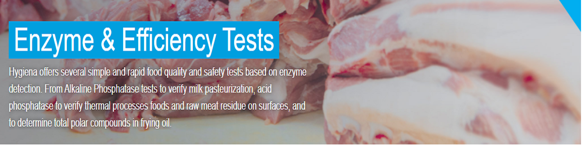 Hygiena enzyme and efficiency tests banner