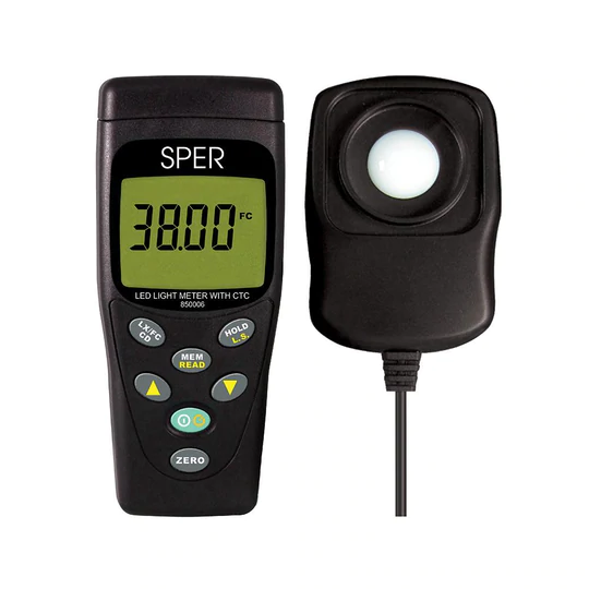 LED Light Meter with Color Temperature Compensation