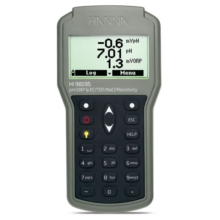 Multiparameter pH/ORP/EC/Pressure/Temperature Waterproof Meter - HI98195