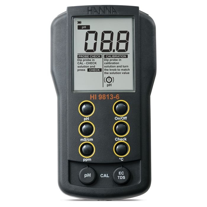 Portable pH/EC/TDS/Temperature Meter with CAL Check™ - HI9813-6