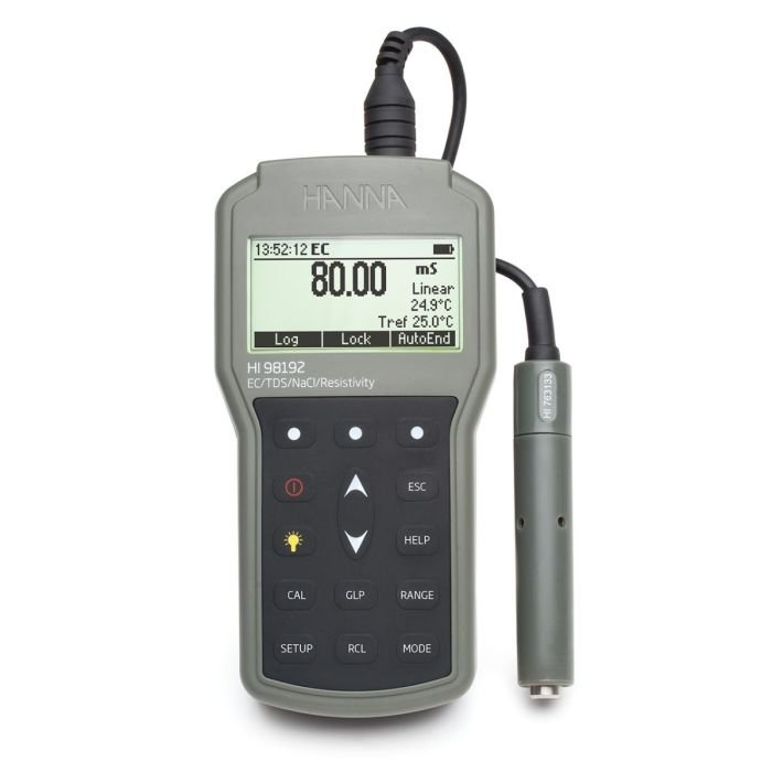 Waterproof Portable EC/TDS/Resistivity/Salinity Meter - HI98192