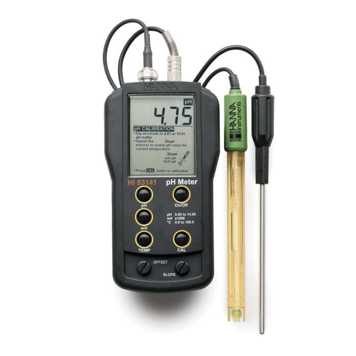 Analog pH/mV/°C meter with HI1230B electrode HI83141-1