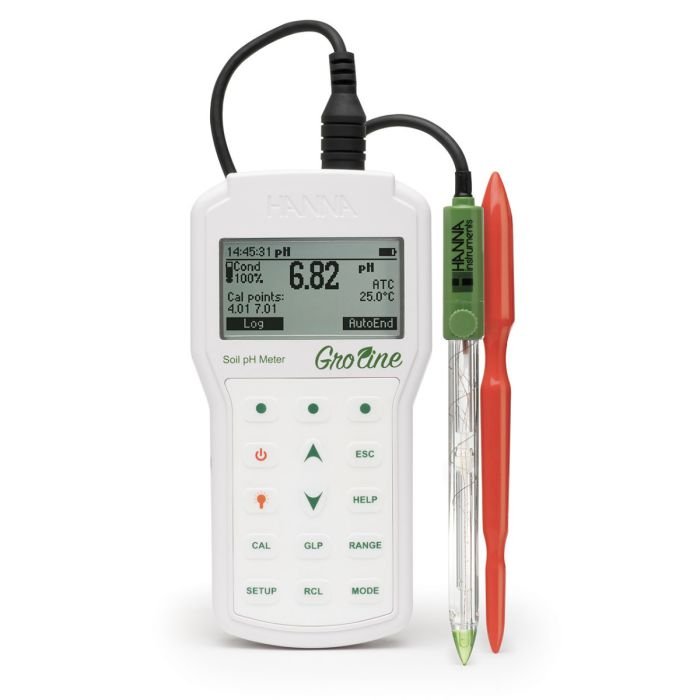 Professional GroLine Portable Soil pH Meter - HI98168
