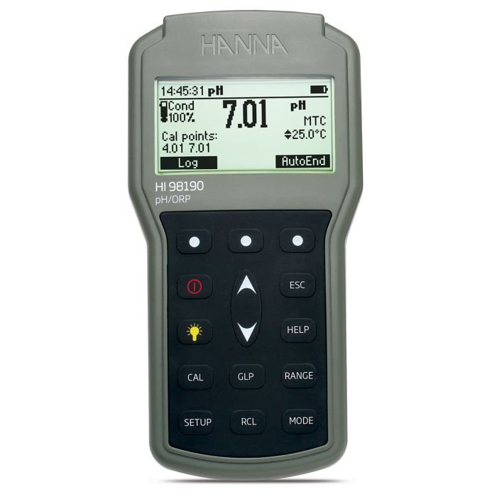 Professional Waterproof Portable pH/ORP Meter - Meter with carrying case ONLY, no accessories (HI98190-03)