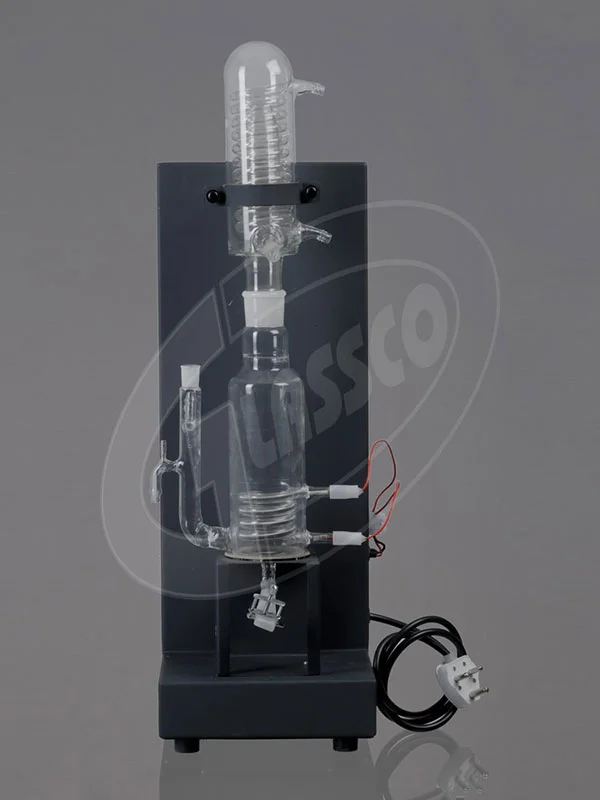 Single Stage, Water Distillation, Quartz Boiler/Borosilicate Condenser, Vertical Model without safety cutoff