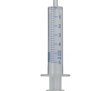 Disposable syringes with Luer tip made of polypropylene, 5 mL