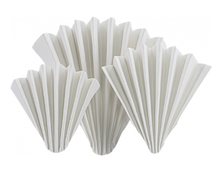 Folded filter papers, MN 614, Qualitative, Medium, (20 s), Embossed