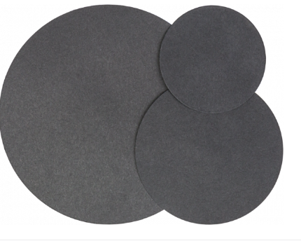 Filter paper circles, MN 728, Activated charcoal, Slow, (55 s), Smooth