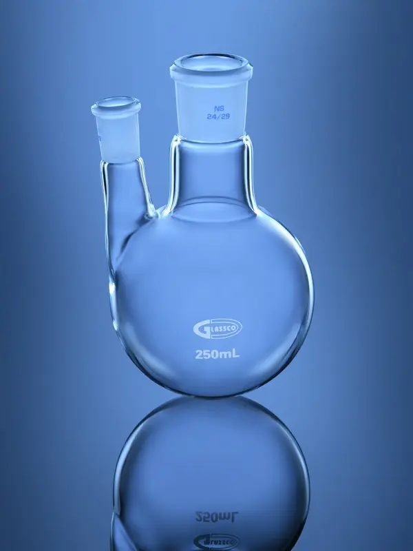 Flasks, Round Bottom, 2 Neck Parallel